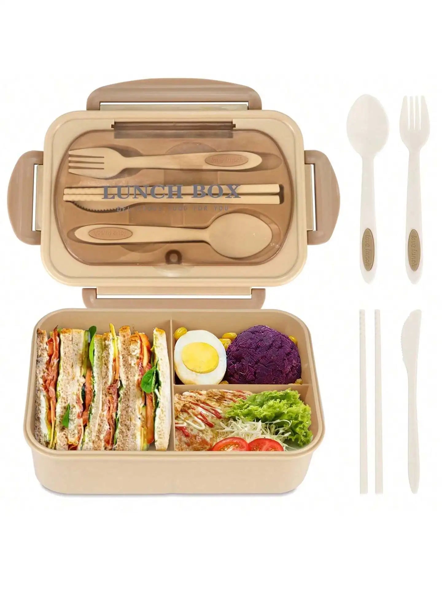 MealMate Bento Besteck Lunchbox mit vier Fächern, auslaufsicher | Temsk
