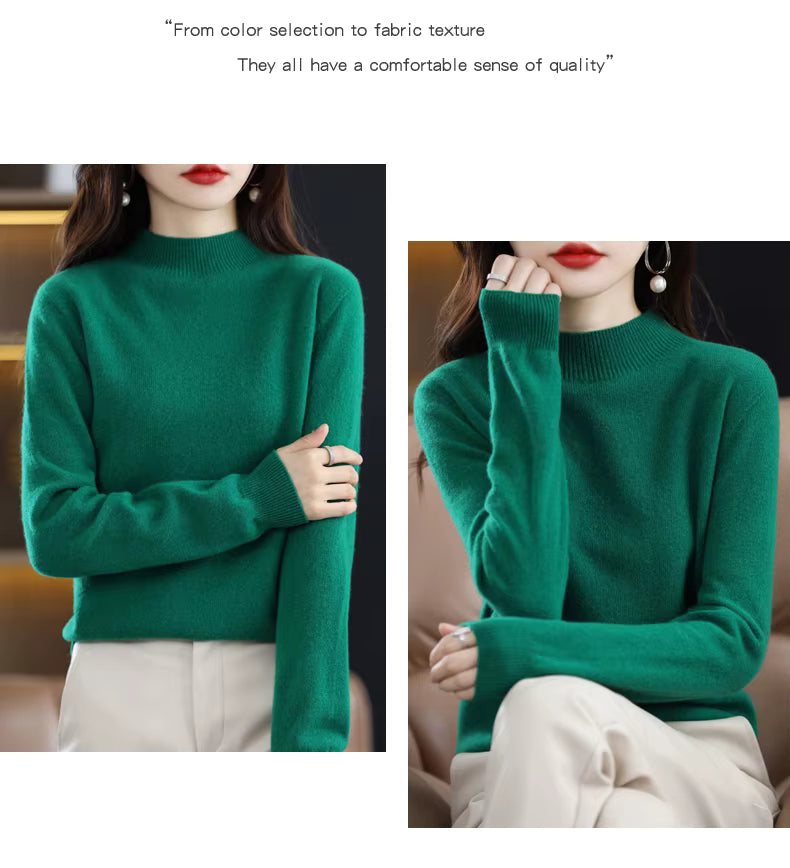 Aurelia Women's 100 Percent Wool Cashmere Pullover For Fall And Winter | Temsk