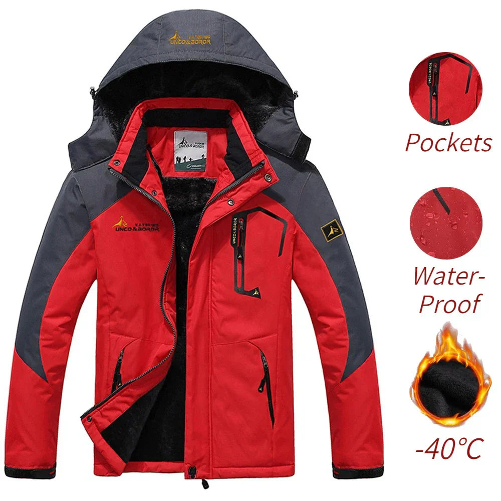 Men's Ultimate Winter Parka Hooded Insulated Jacket, Waterproof And Windproof Anorak | Temsk