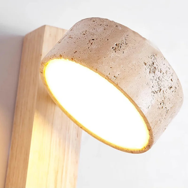 Éclat Wandleuchte: Französisch inspirierte Wabi-Sabi Kopfteil-Leuchte mit Zugschalter | Temsk