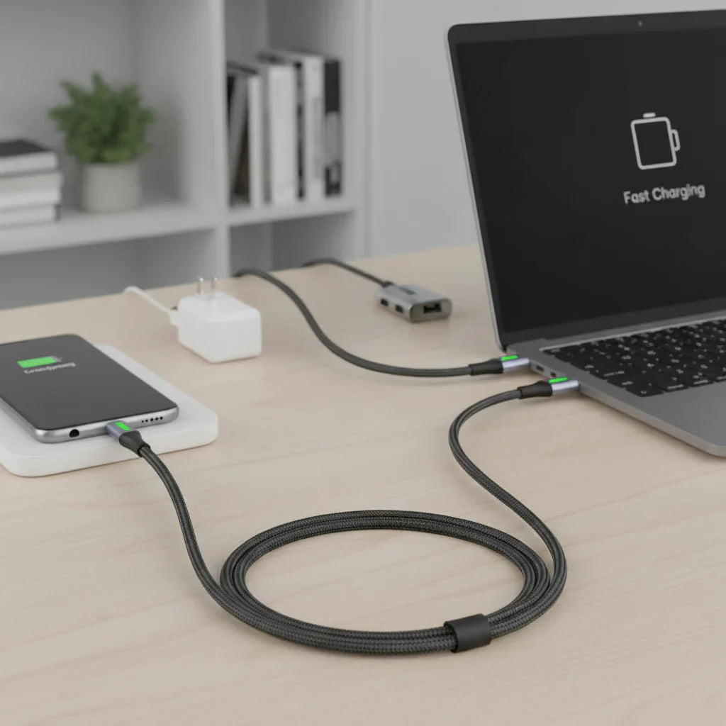 Přenosný externí SSD USB-C kabel pro rychlé nabíjení 6A | Temsk