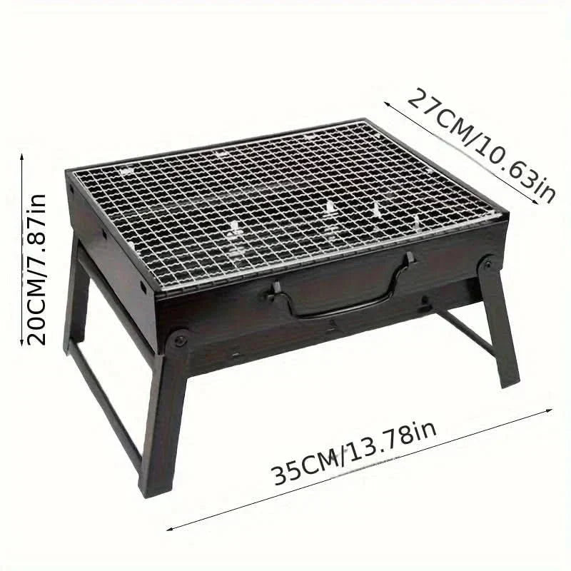 TrailBlaze Stainless Steel Charcoal Grill for Compact Outdoor Grilling | Temsk