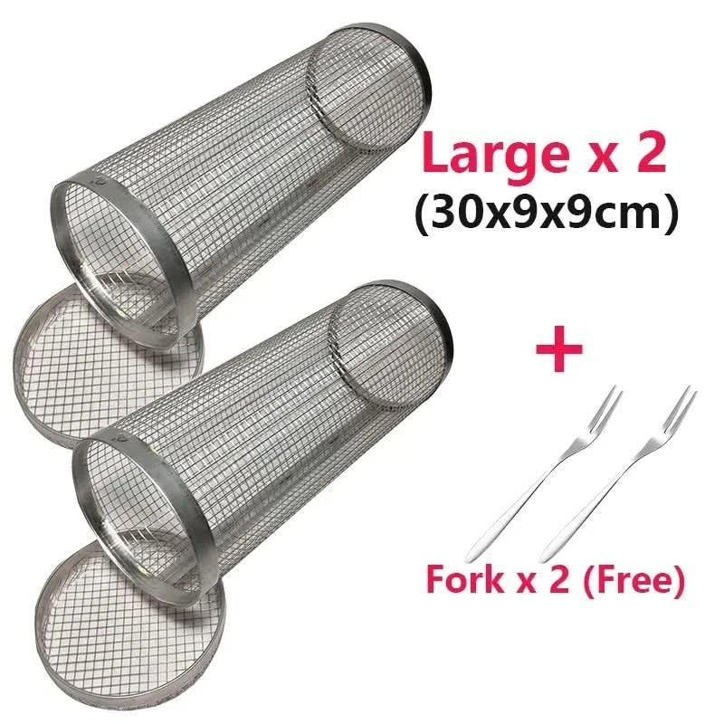 AeroGrill Rotating Barbecue Basket in Stainless Steel for Even Cooking | Temsk