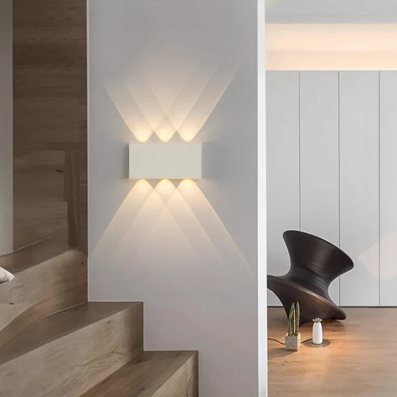 LumiBlock kabellose Wandleuchte mit Holzmaserung-Finish | Temsk