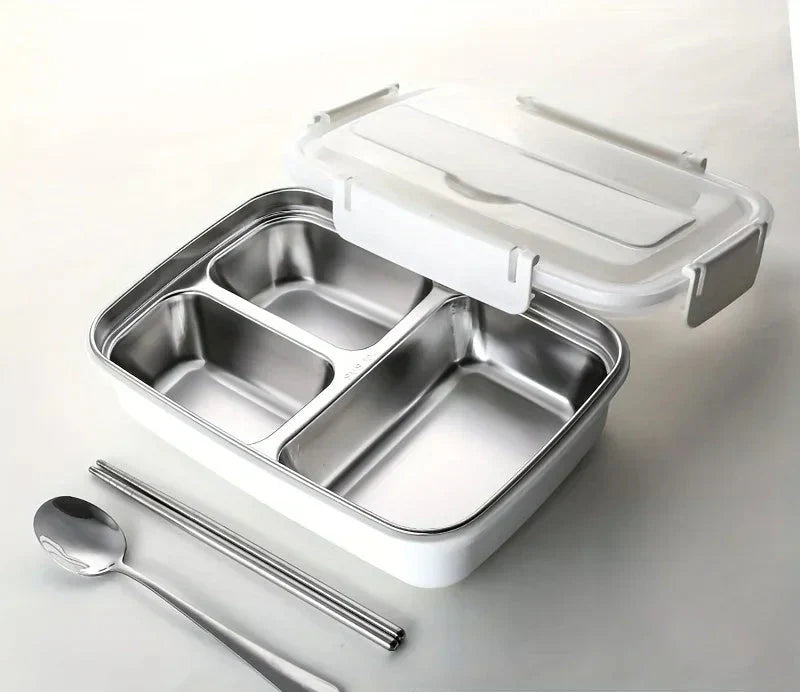Edelstahl BentoBox auslaufsichere Lunchbox mit drei Fächern | Temsk