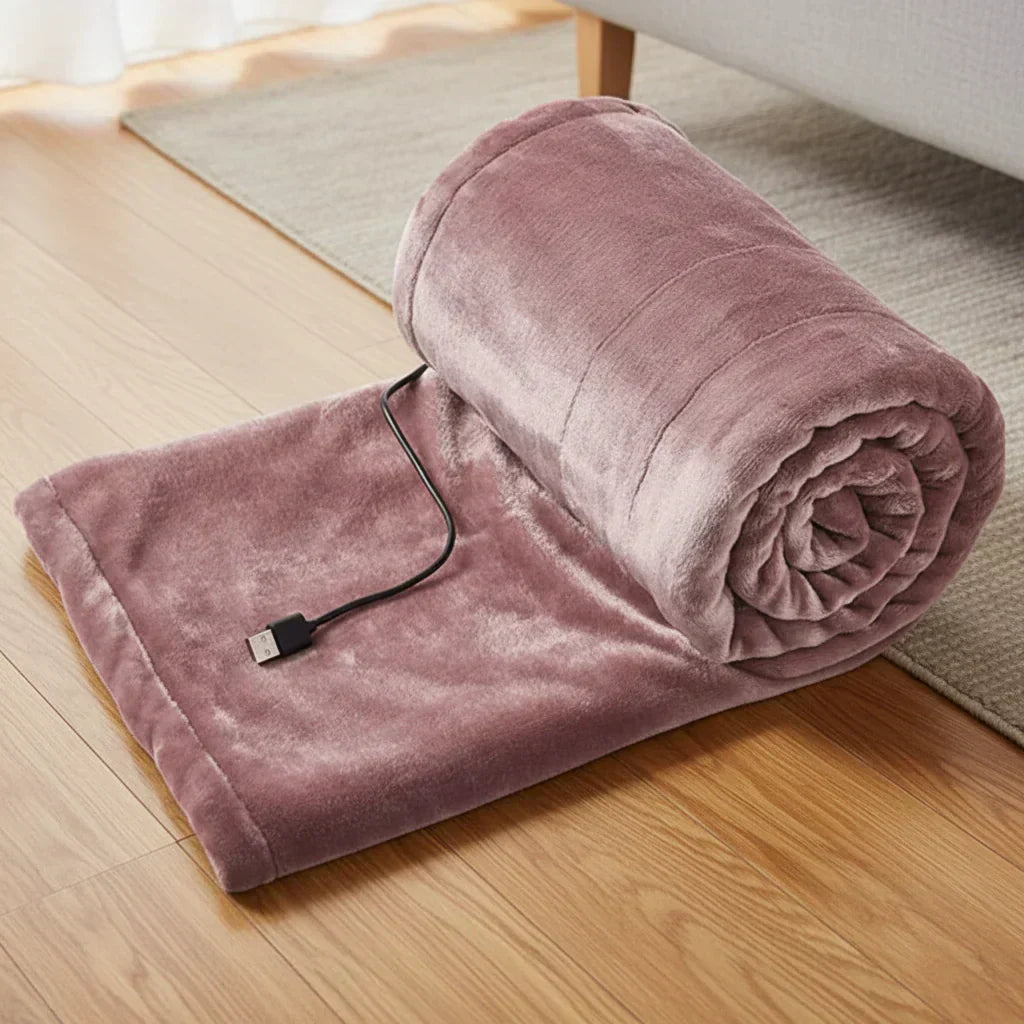 WarmGlide Portable USB Warming Blanket With 3 Heat Settings | Temsk