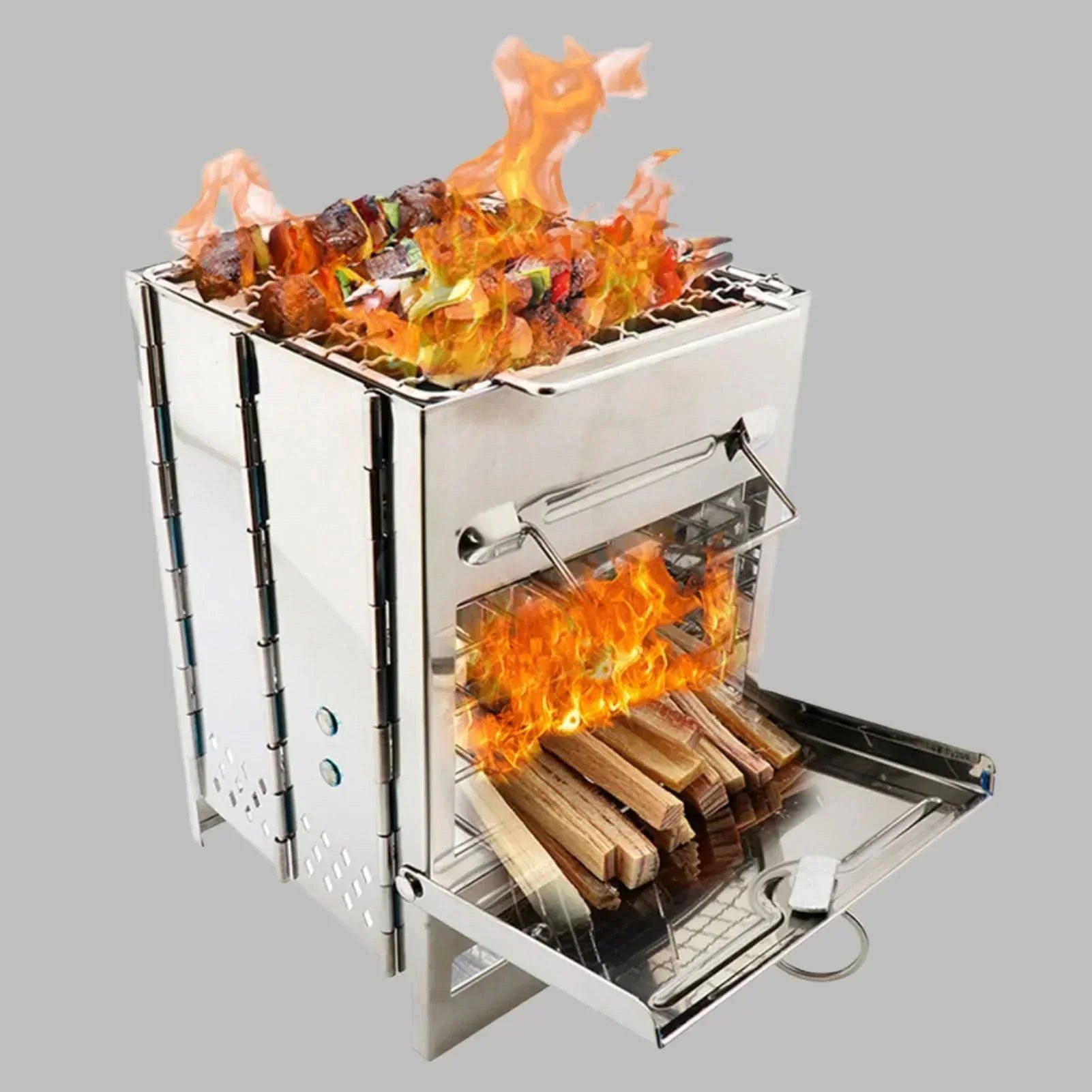 TrailForge Foldable Wood Stove Portable Stainless Steel Cooker | Temsk