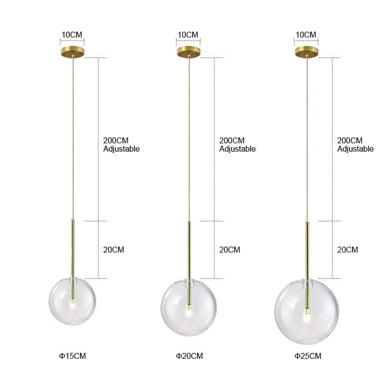 Lunel Glass Ball Pendant Light for Nordic Modern Homes | Temsk