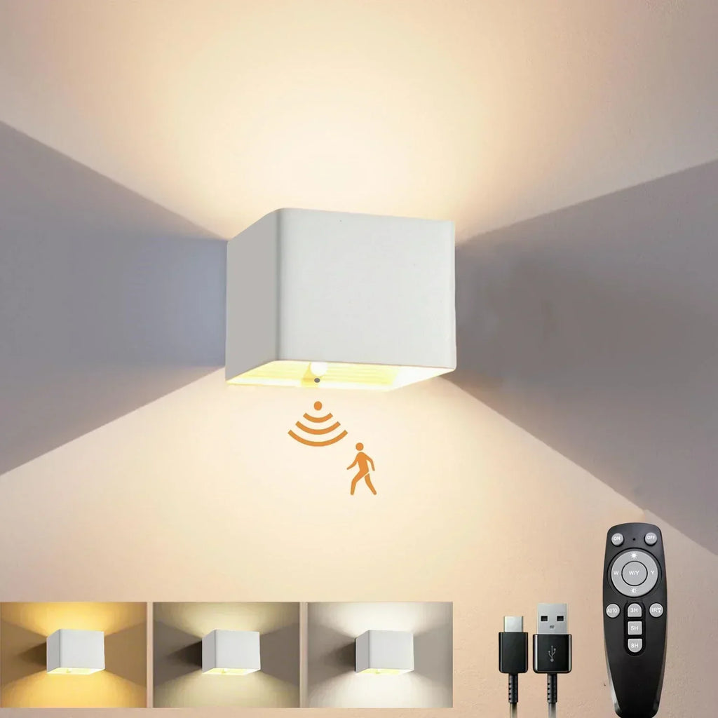 Luce da parete LED wireless LuminaWave con sensore di movimento e batteria da 4000 mAh | Temsk