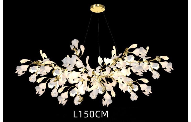 Ceramic Chandelier Petal Ceiling Light Fixture Elegant Glow | Temsk