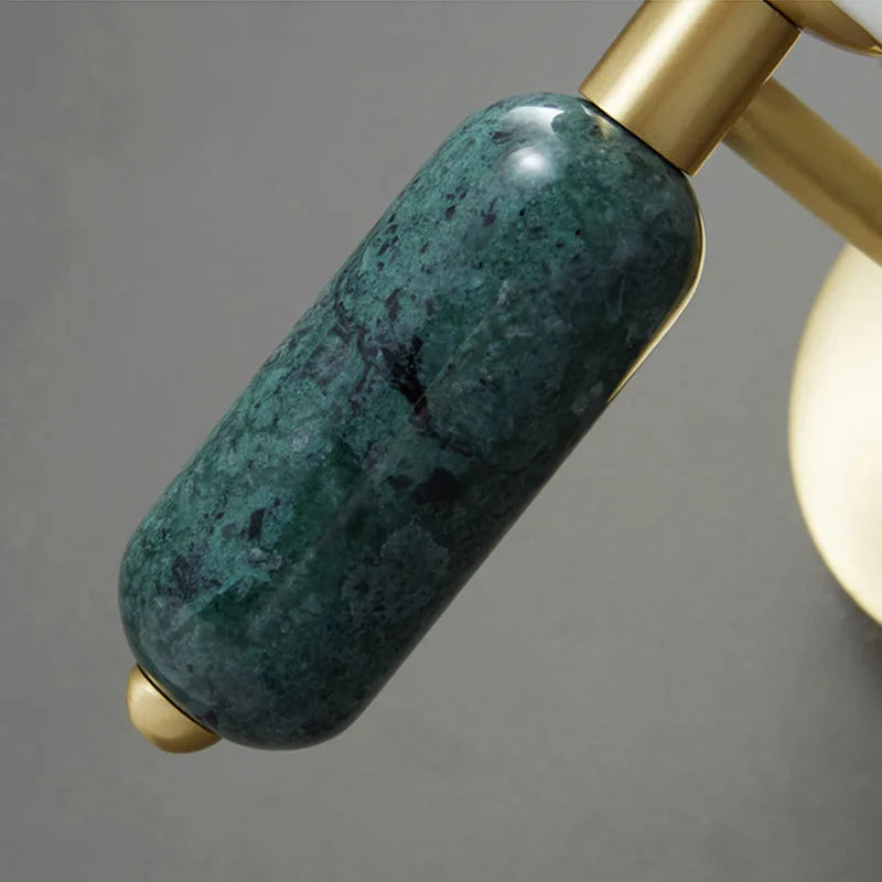 Goldfarbene Marmor- und Glas-Wandlampe Moderne Wandleuchte | Temsk