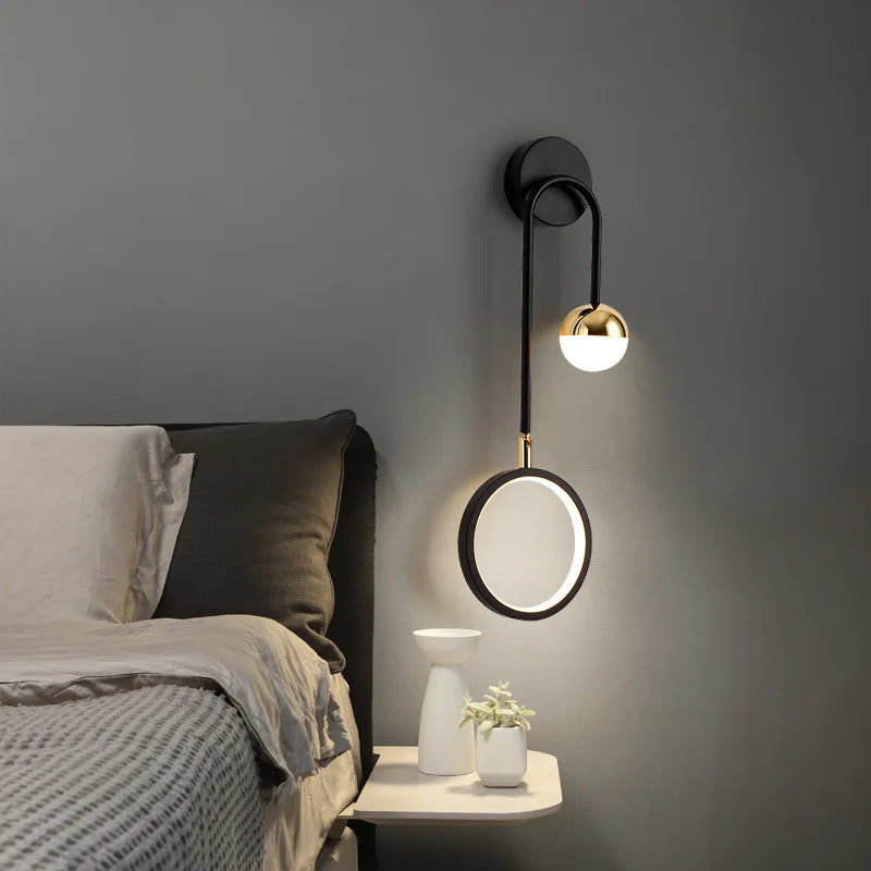 Nordic LED Stil hebt Orbis Wandleuchte mit kreisförmigem Diffusor hervor | Temsk