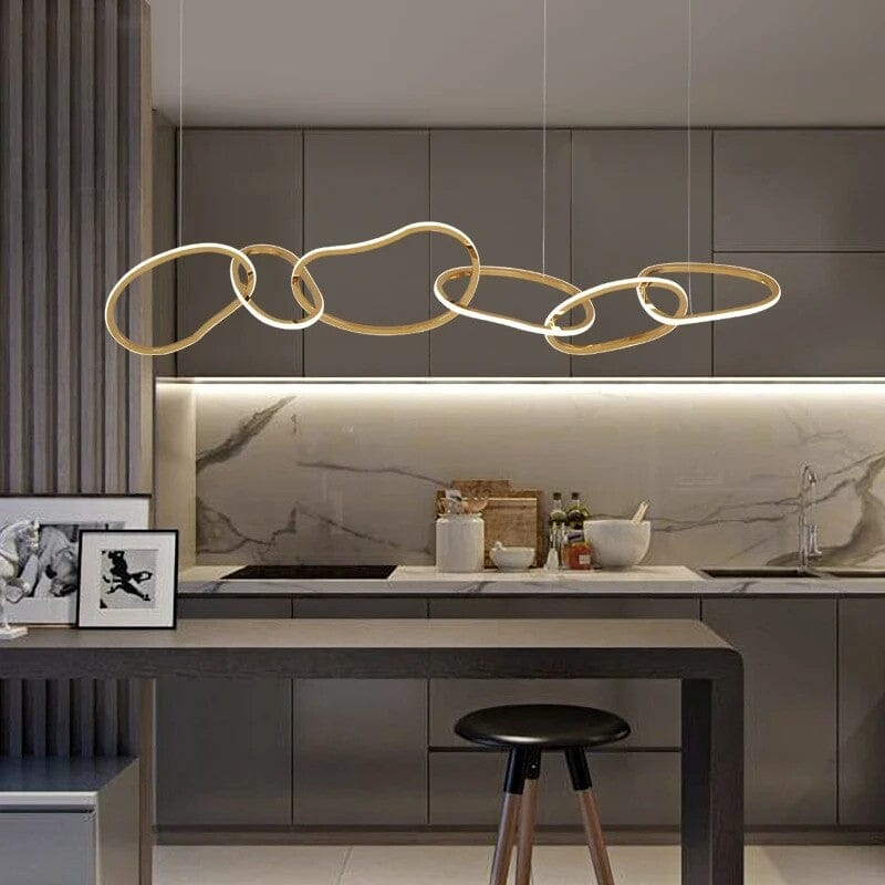 Vela Ring Pendant Light In Rose Gold Or Gold Finish | Temsk