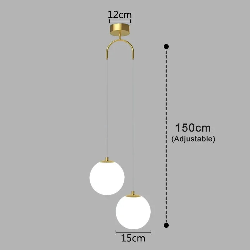 Luna Glas-Kugel-Pendelleuchte im nordisch-modernen Design | Temsk