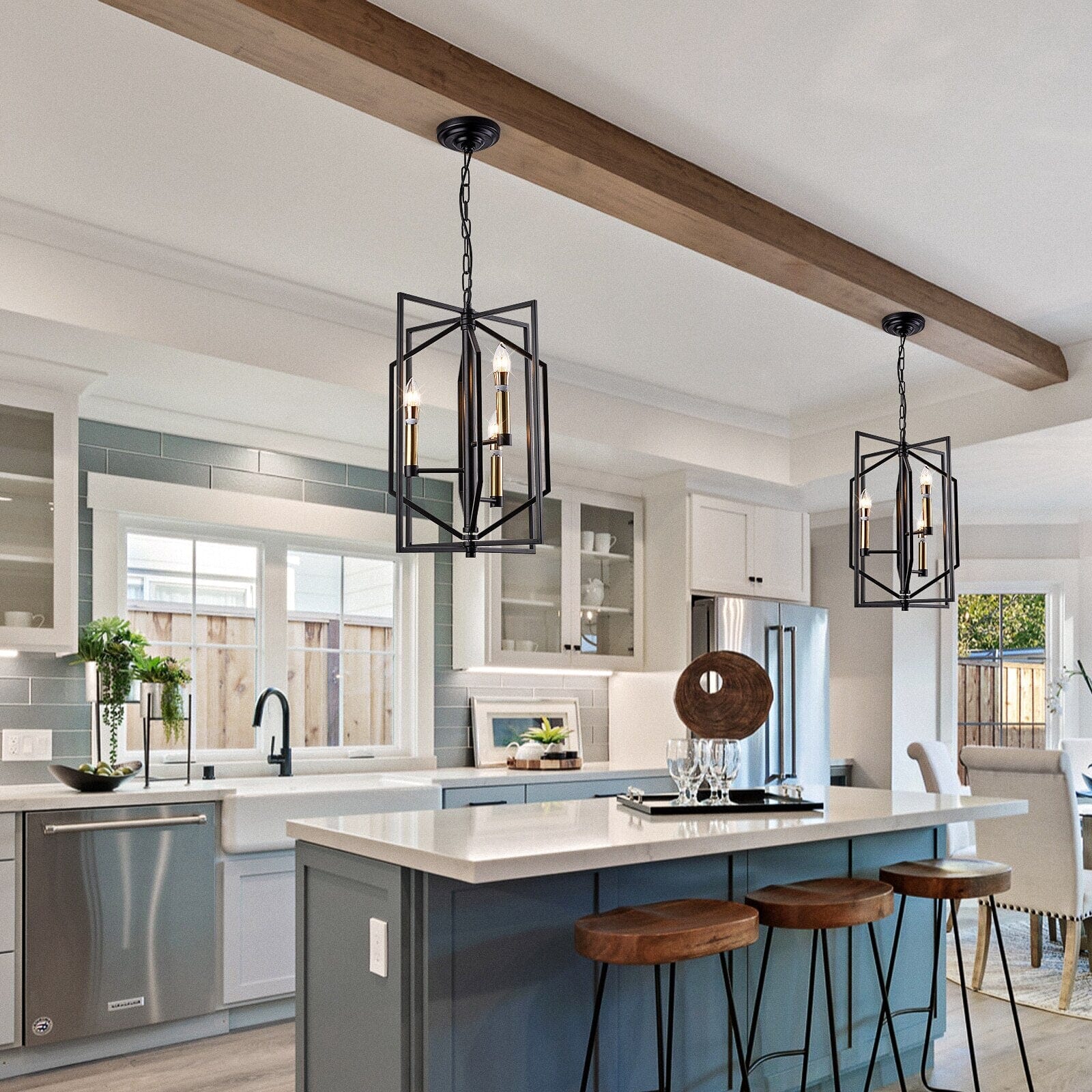 NovaCage Ceiling Lamp Vintage Industrial LED Fixture | Temsk