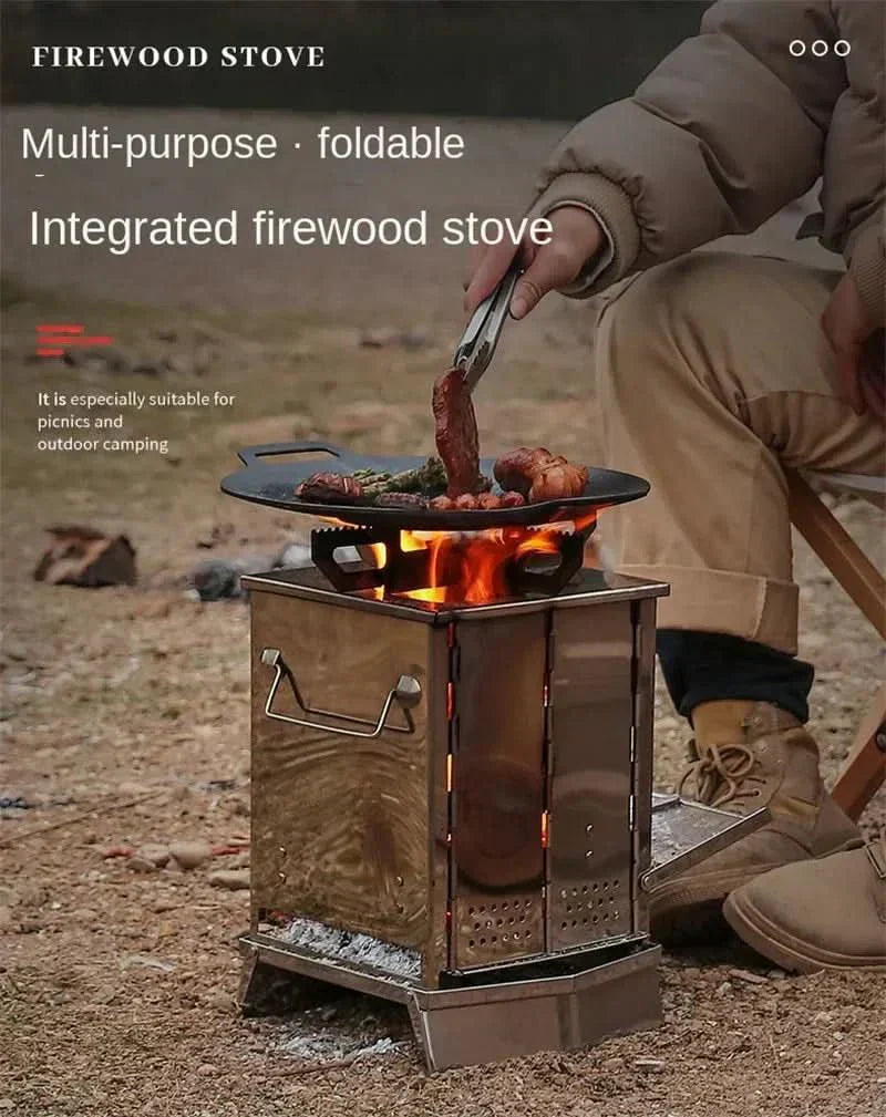 TrailBlaze Portable Camping Stove Lightweight Stainless Steel Grill | Temsk