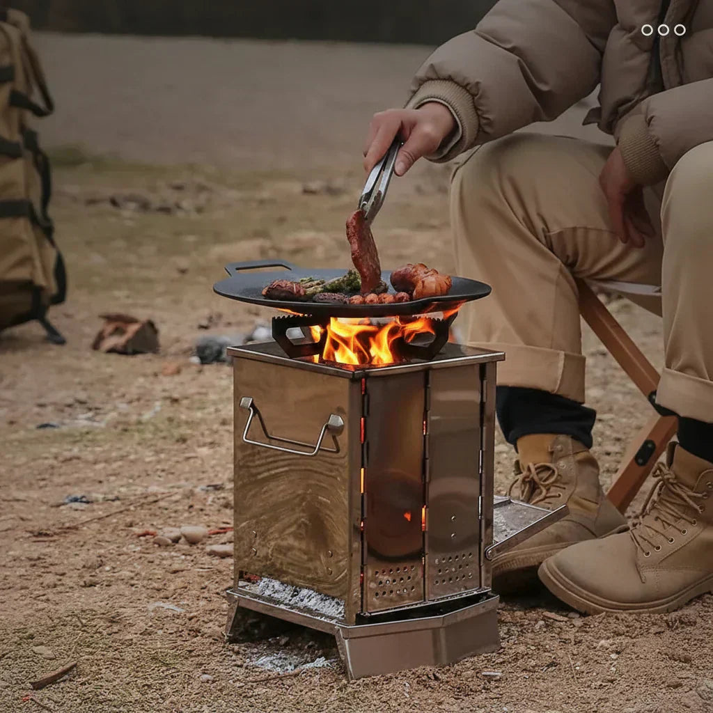 TrailNova Portable Stainless Steel Camping Stove for Outdoor Kitchen | Temsk