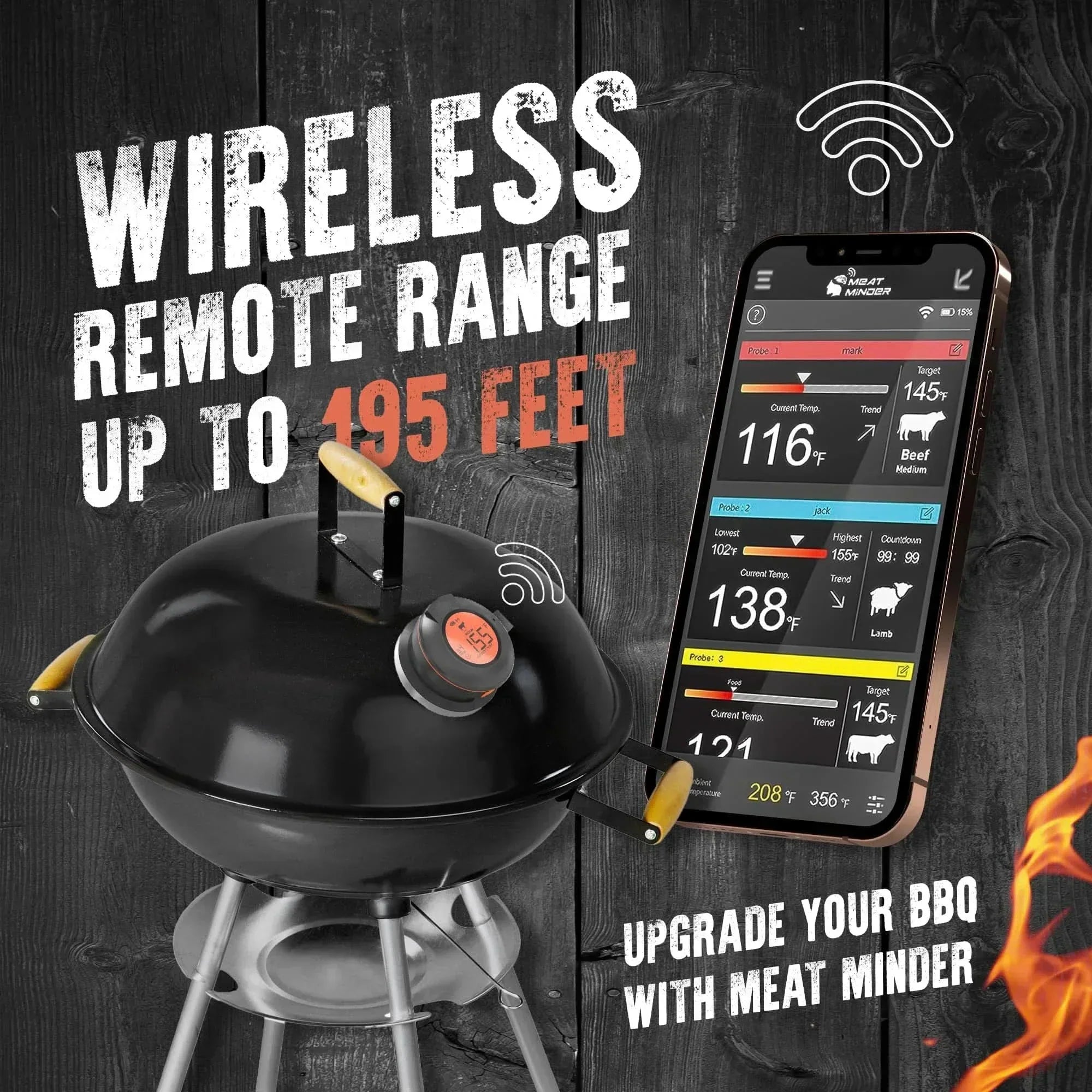 AeroTemp Pro Wireless Meat Thermometer for Barbecue and Grilling | Temsk