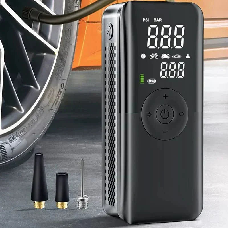 Rechargeable Portable Air Pump For Cars And Bikes With 150 PSI | Temsk