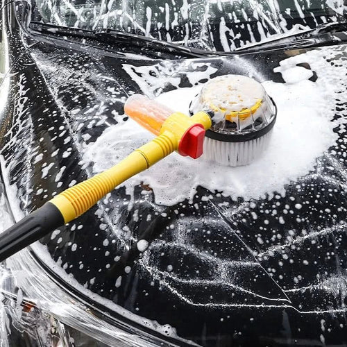 Conjunto de Lavagem de Carros AquaFlow 360 com Escova Rotativa Alimentada por Água | Temsk