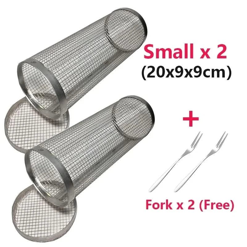 AeroGrill Rotating Barbecue Basket in Stainless Steel for Even Cooking | Temsk