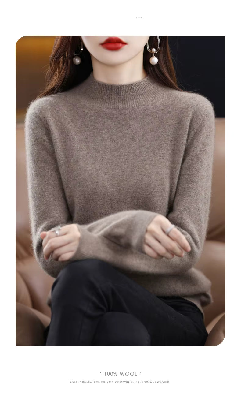 Aurelia Women's 100 Percent Wool Cashmere Pullover For Fall And Winter | Temsk