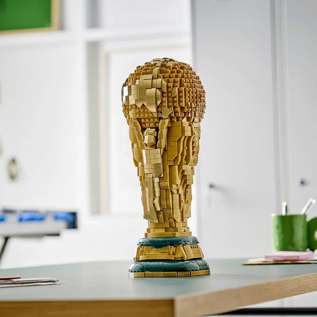 Trofeo Decorativo Coppa del Mondo Oro in Plastica per Esposizione | Temsk