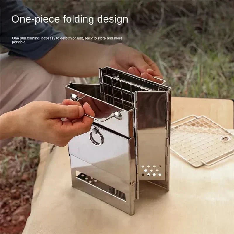 TrailNova Portable Stainless Steel Camping Stove for Outdoor Kitchen | Temsk