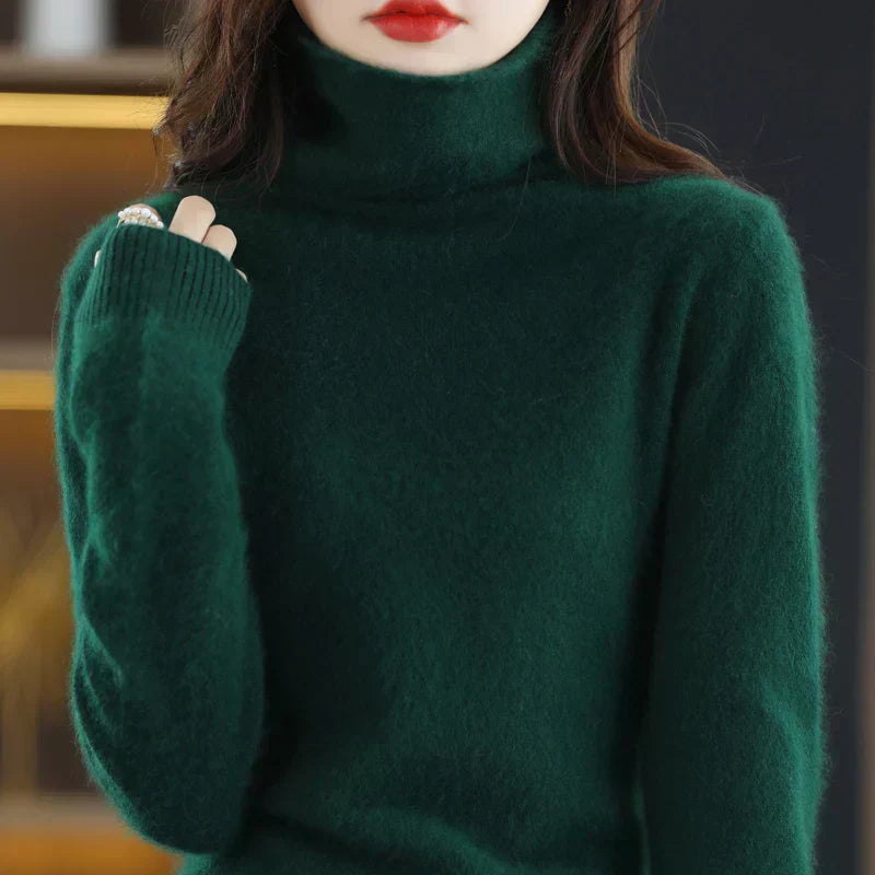 Astra Cashmere High-Neck Knit Sweater Japanese Style | Temsk