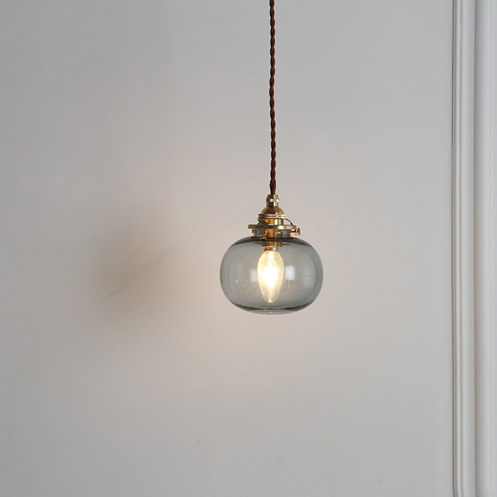 Caelum Glas-Pendelleuchte im Retro-Stil für kleine Räume | Snurv | Temsk