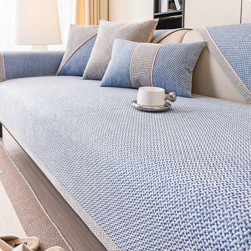 Non-Slip Cotton Linen Sofa Cover For All Seasons By TerraWeave | Temsk