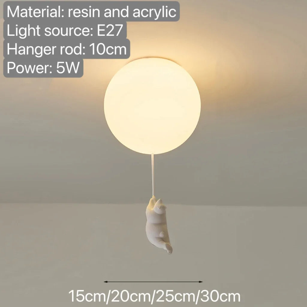 Whimsical Balloon Bear Chandelier for Kids Playroom and Nursery | Temsk