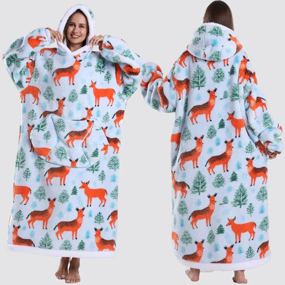 Cozy Oversized Wearable Hoodie Blanket For Adults All Day Comfort | Temsk