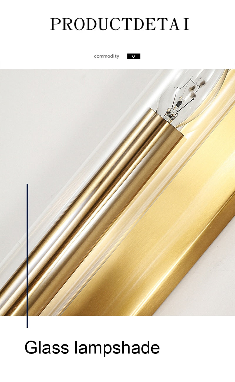 Luminor moderne LED-Wandlampe im amerikanischen Stil in goldenem Licht | Snurv | Temsk
