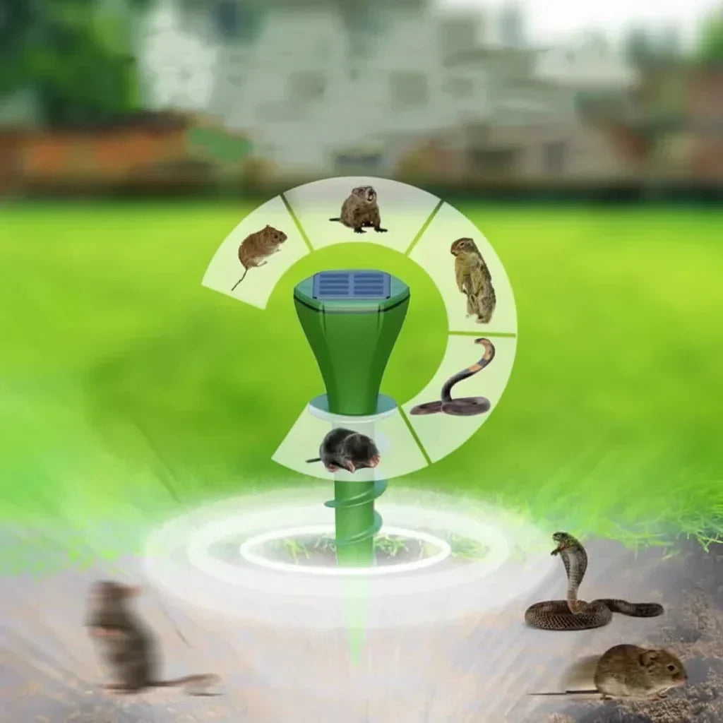 SunGuard Solar Mole Deterrent With Vibration For Garden And Lawn | Temsk