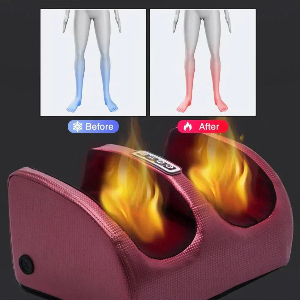 Auralux Shiatsu Foot Massager With Heat Function, 12 3D Massage Balls And Timer | Temsk