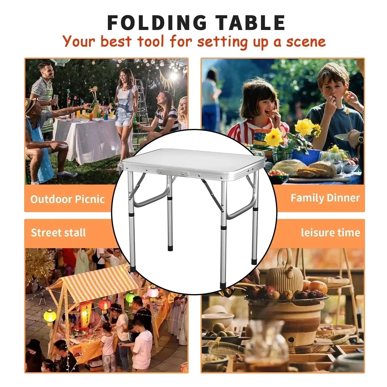 TrailPeak Folding Camping Table Portable Picnic And Outdoor Table | Temsk