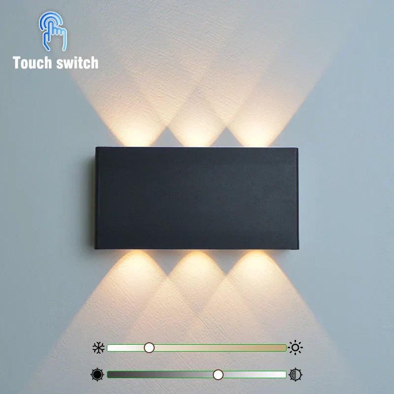 LumiBlock kabellose Wandleuchte mit Holzmaserung-Finish | Temsk