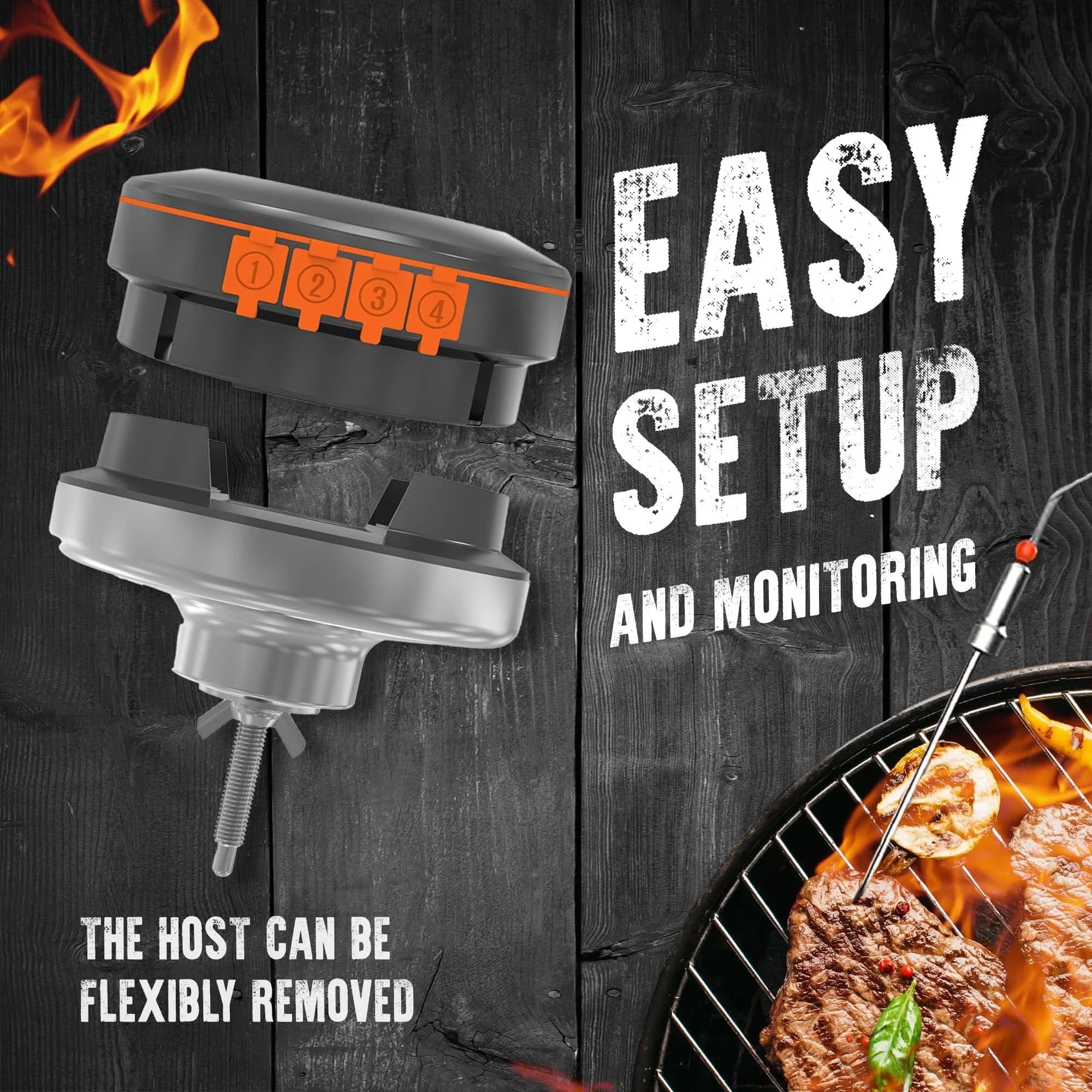 AeroTemp Pro Wireless Meat Thermometer for Barbecue and Grilling | Temsk