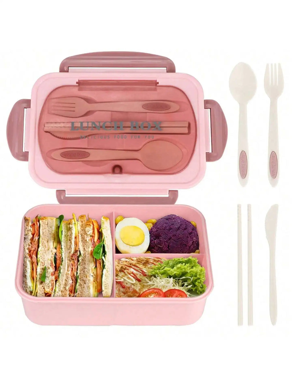 MealMate Bento Besteck Lunchbox mit vier Fächern, auslaufsicher | Temsk