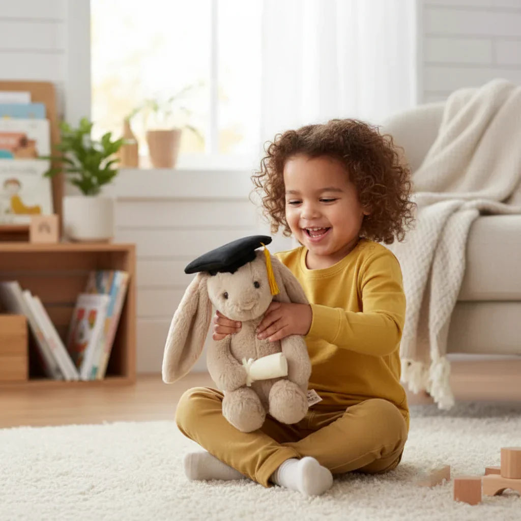 Plyšová hračka králíček Bunnycat jako dárek k promoci | Temsk