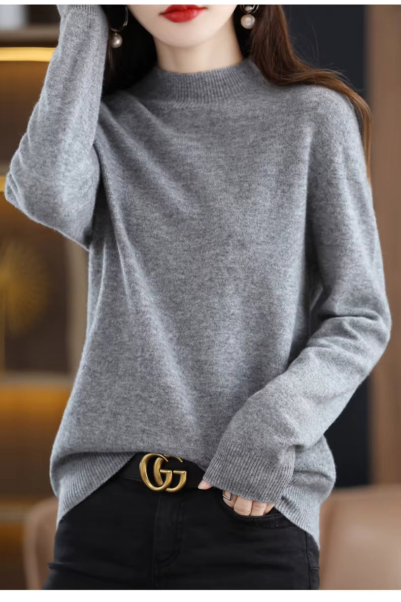 Aurelia Women's 100 Percent Wool Cashmere Pullover For Fall And Winter | Temsk
