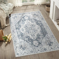 Heritage Medaillon Teppich Faltbarer Teppich Rutschfest im orientalischen Stil | Temsk