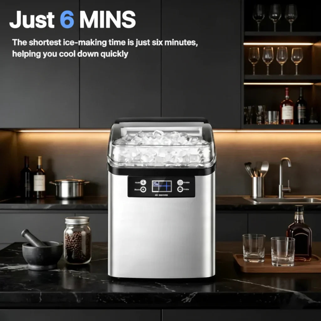 Automatic Countertop Ice Maker With Large Capacity For Home Use | Temsk
