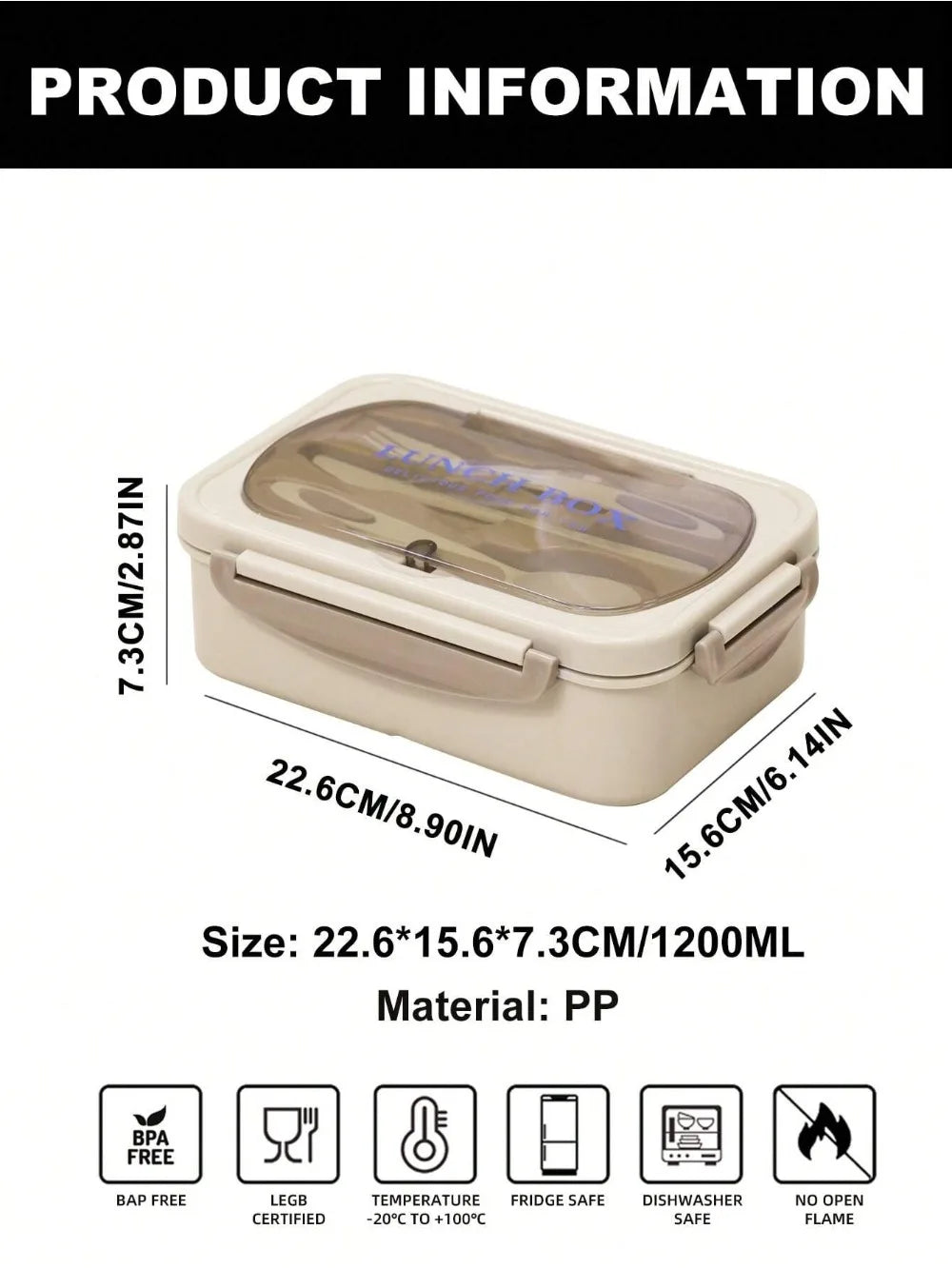MealMate Bento Besteck Lunchbox mit vier Fächern, auslaufsicher | Temsk