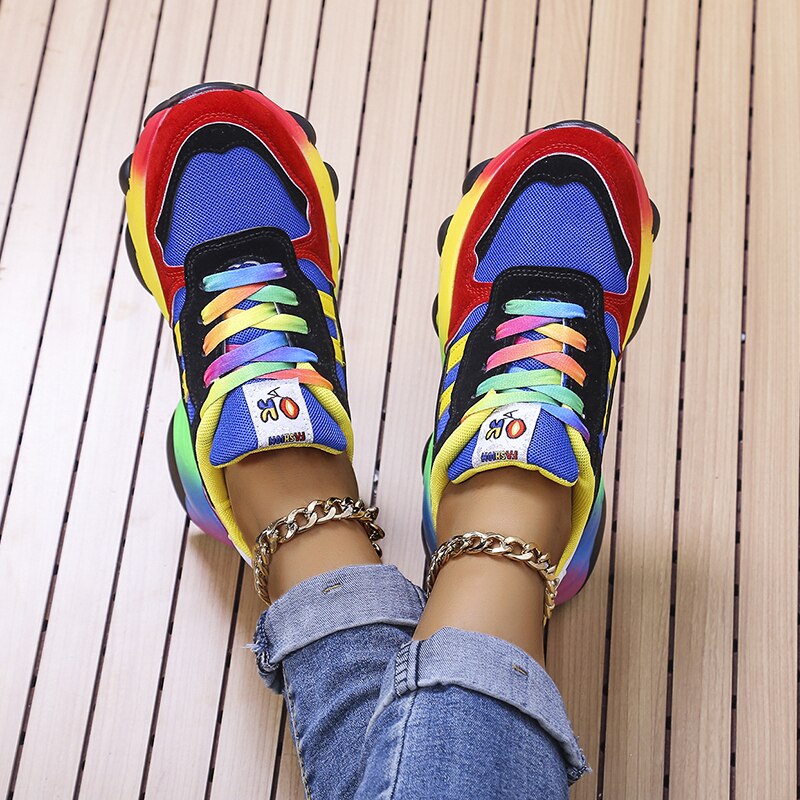 NovaStride Trainer Supportive Casual Sneakers In Rainbow Colors | Temsk