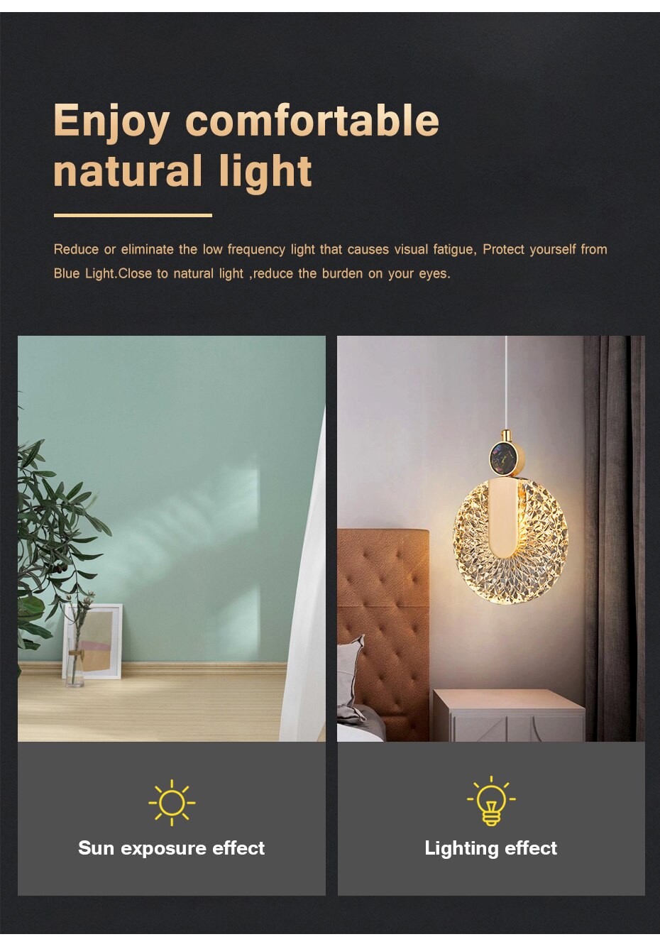 Solara Kristallrunde goldene LED-Pendelleuchte Deckenleuchte | Snurv | Temsk
