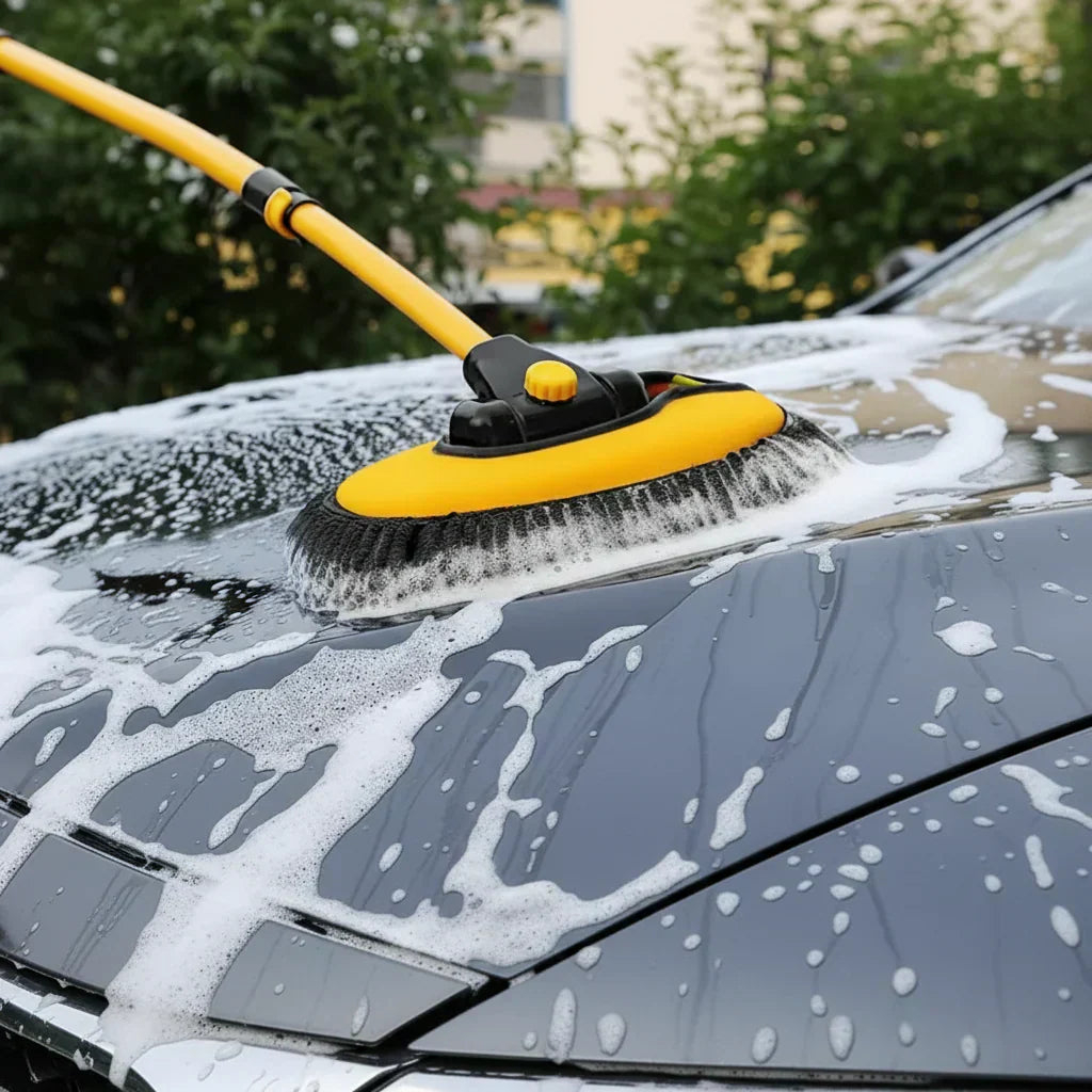 SwiftSweep Pro Telescoping Car Wash Mop With Flexible Head | Temsk