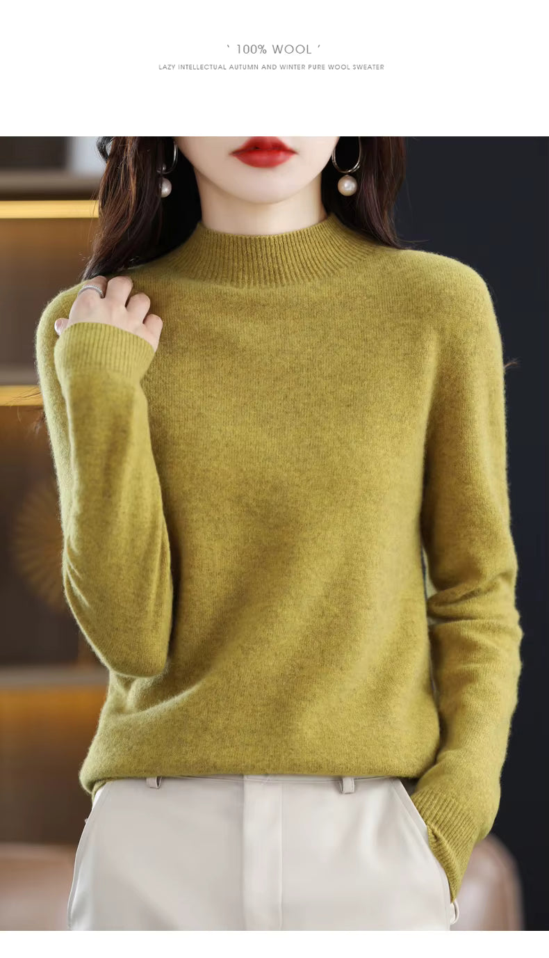 Aurelia Women's 100 Percent Wool Cashmere Pullover For Fall And Winter | Temsk