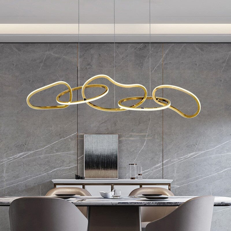 Vela Ring Pendant Light In Rose Gold Or Gold Finish | Temsk
